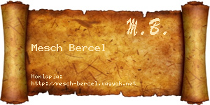 Mesch Bercel névjegykártya